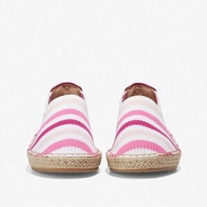 NIB Cole Haan Cloudfeel Stitchlite Espadrille Flat in Pink Stripe
